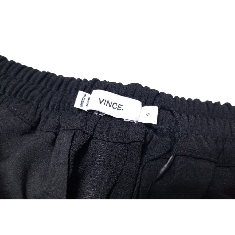 NWT Vince Relaxed Satin Piped Pull-On Trouser Pants in Black Size XS, S $295 - Picture 9 of 14